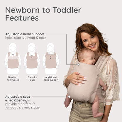 Infantino Honey Blossom - Portabebés ergonómico para bebés a niños...