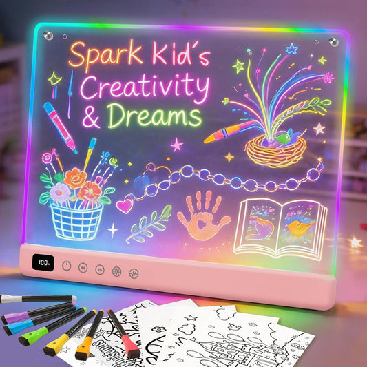 Lumiboard Tablero de dibujo LED con 13 efectos de luz, 16 pulgadas,...