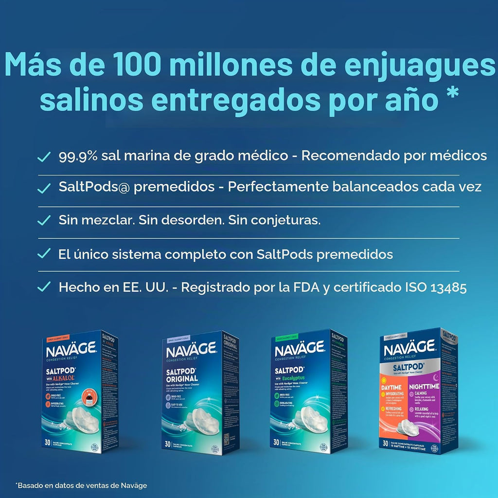 Navage Paquete Multiusuario - Sistema de Irrigación Navage - Kit de...