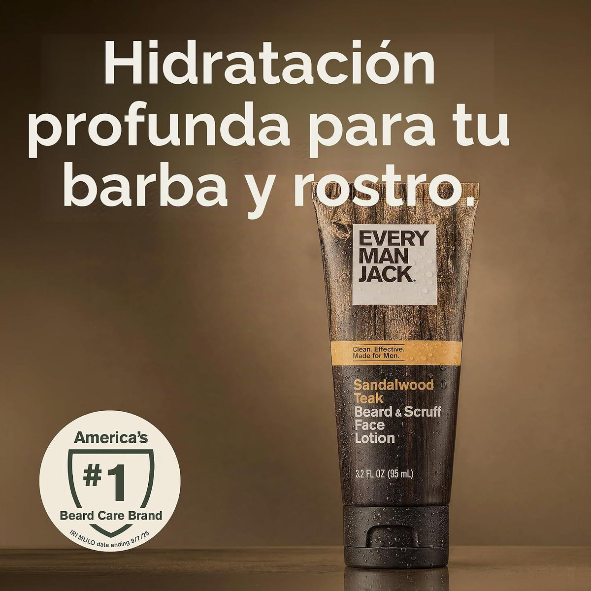 Every Man Jack Loción de recuperación para barba + cara, hidrata al...