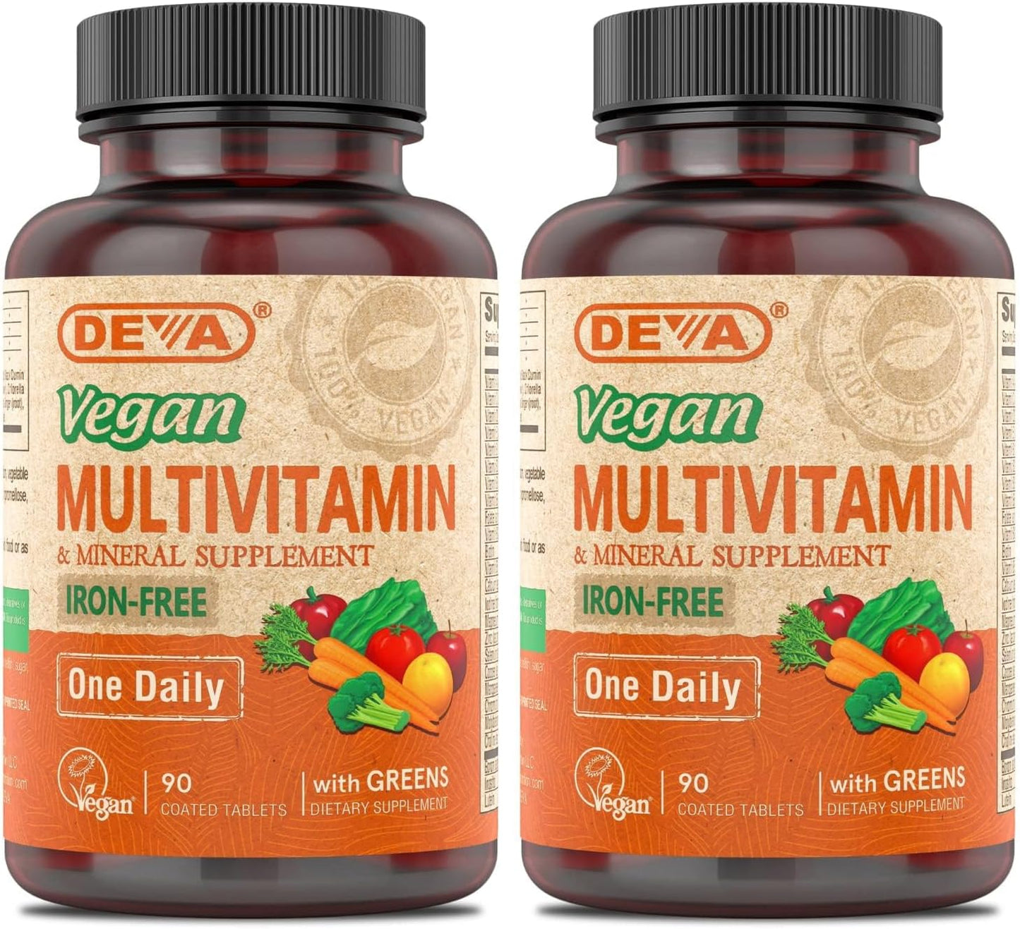 DEVA Suplemento multivitamínico y mineral vegano, fórmula diaria de...