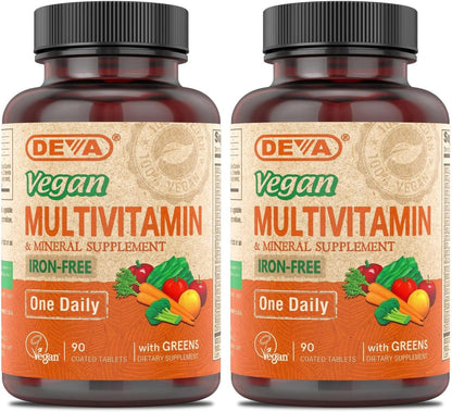 DEVA Suplemento multivitamínico y mineral vegano, fórmula diaria de...
