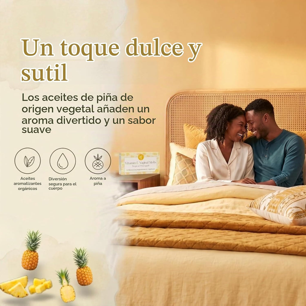Femallay Derretimiento vaginal orgánico de vitamina E - Piña tropic...