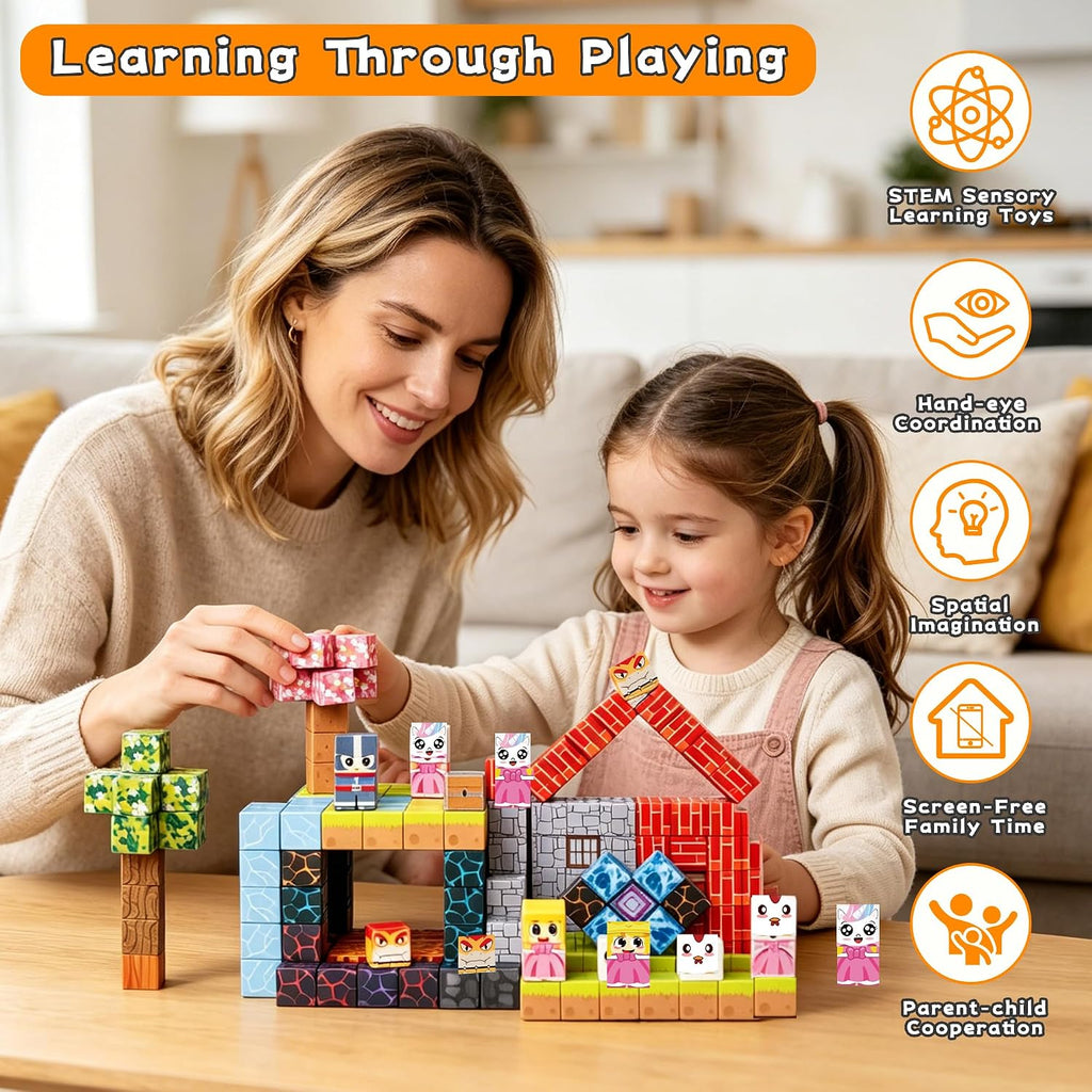 RiteHold 150 bloques de construcción magnéticos para niños de 3 a 8...