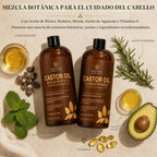 Juego de champú y acondicionador de aceite de ricino para el crecim...