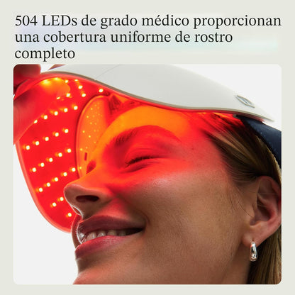 Therabody TheraFace Mask Glo - Máscara facial LED inalámbrica para...