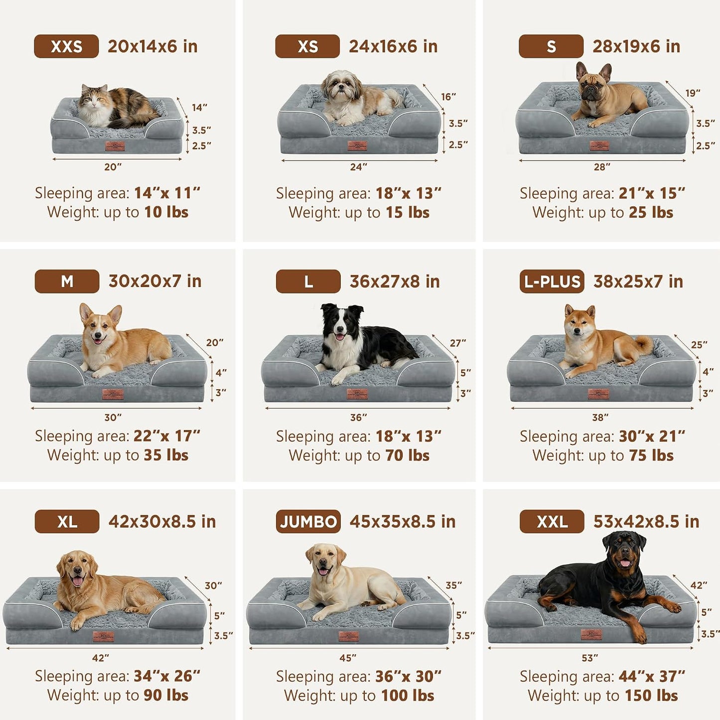 Comfort Expression - Cama ortopédica para perros extragrandes, 42 x...