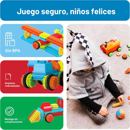 PicassoTiles Juego de 120 piezas de bloques de construcción entrela...