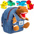 Naturally KIDS Mochila de dinosaurio para niños pequeños con juguet...
