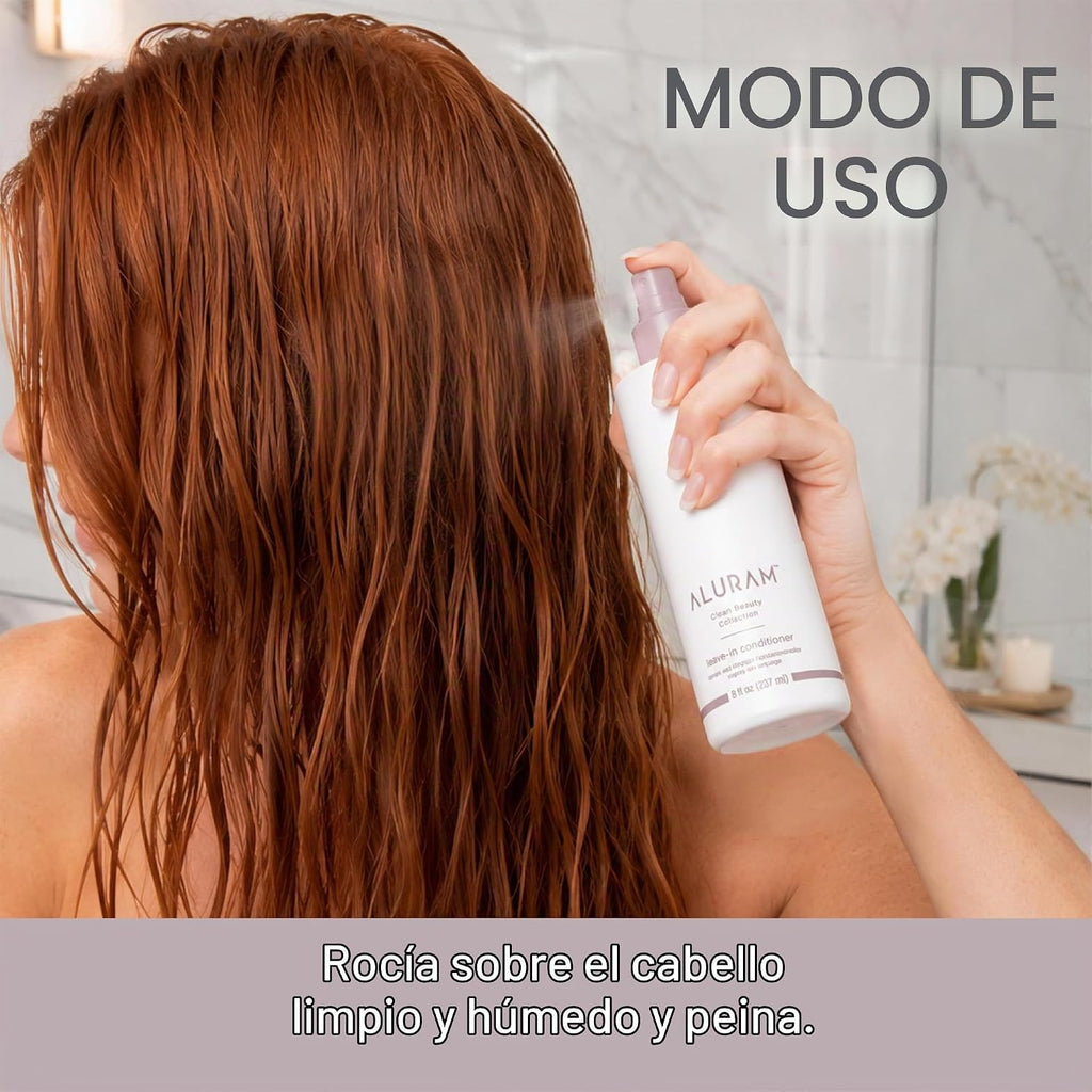 ALURAM Acondicionador sin enjuague de agua de coco para cabello san...
