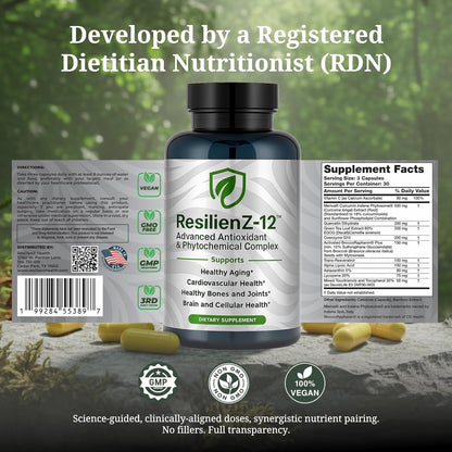 ResilienZ -12 \u2014 Pila de suplementos de longevidad | Fórmula de...