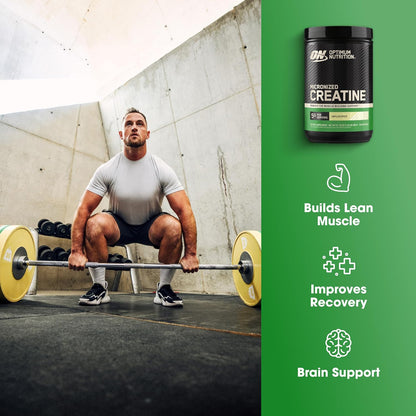 Optimum Nutrition Creatina Micronizada Monohidrato en Polvo, Sin Sa...