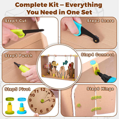 ZLemma Kit de construcción de cartón, juego de construcción para ni...