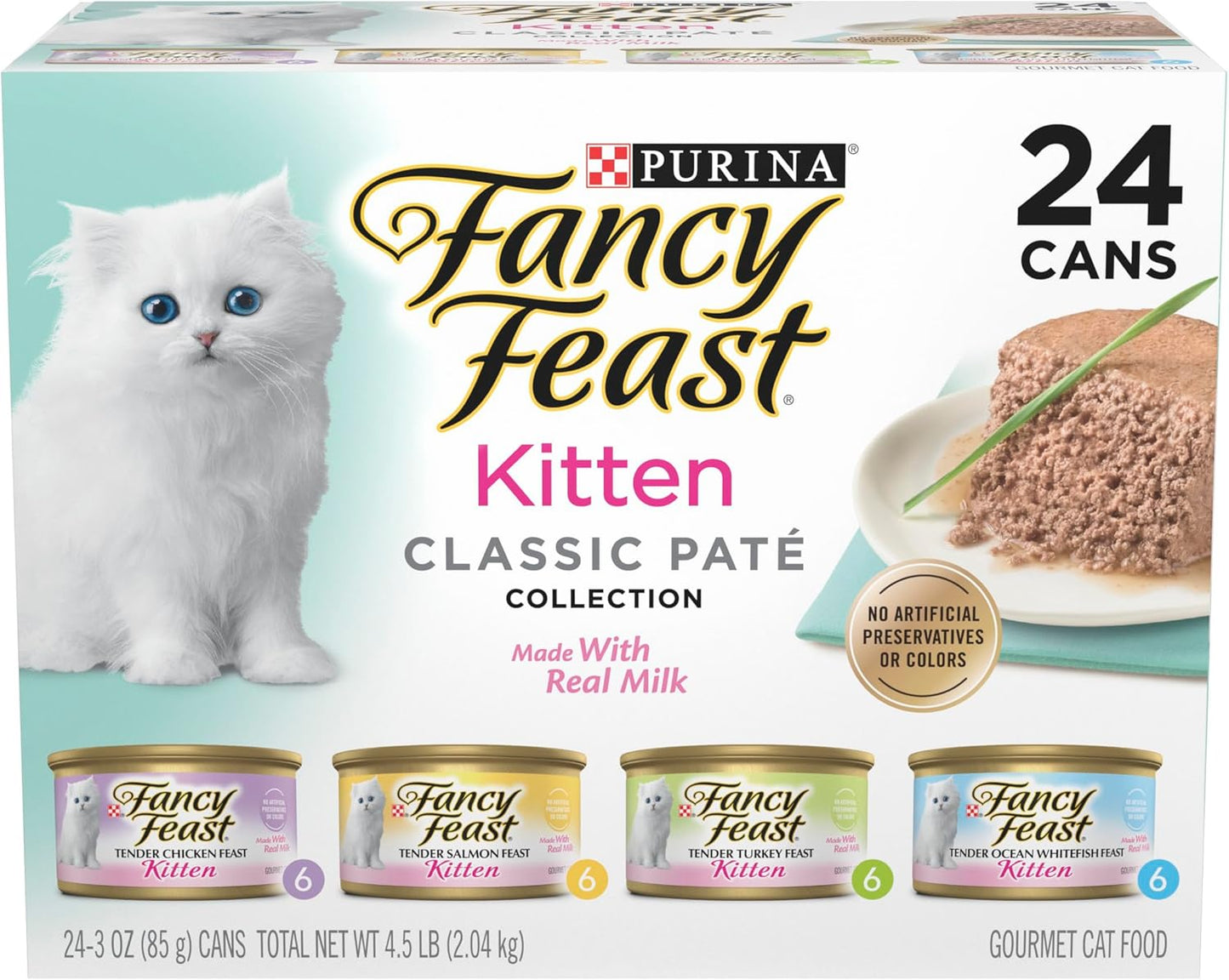 Purina Fancy Feast - Comida húmeda para gatitos, paquete variado de...