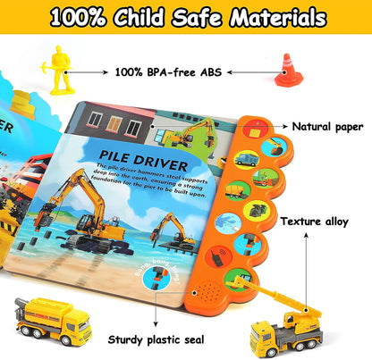 iGRATENS Juguetes de Construcción con Libros de Sonido - ¡Excava! ¡...