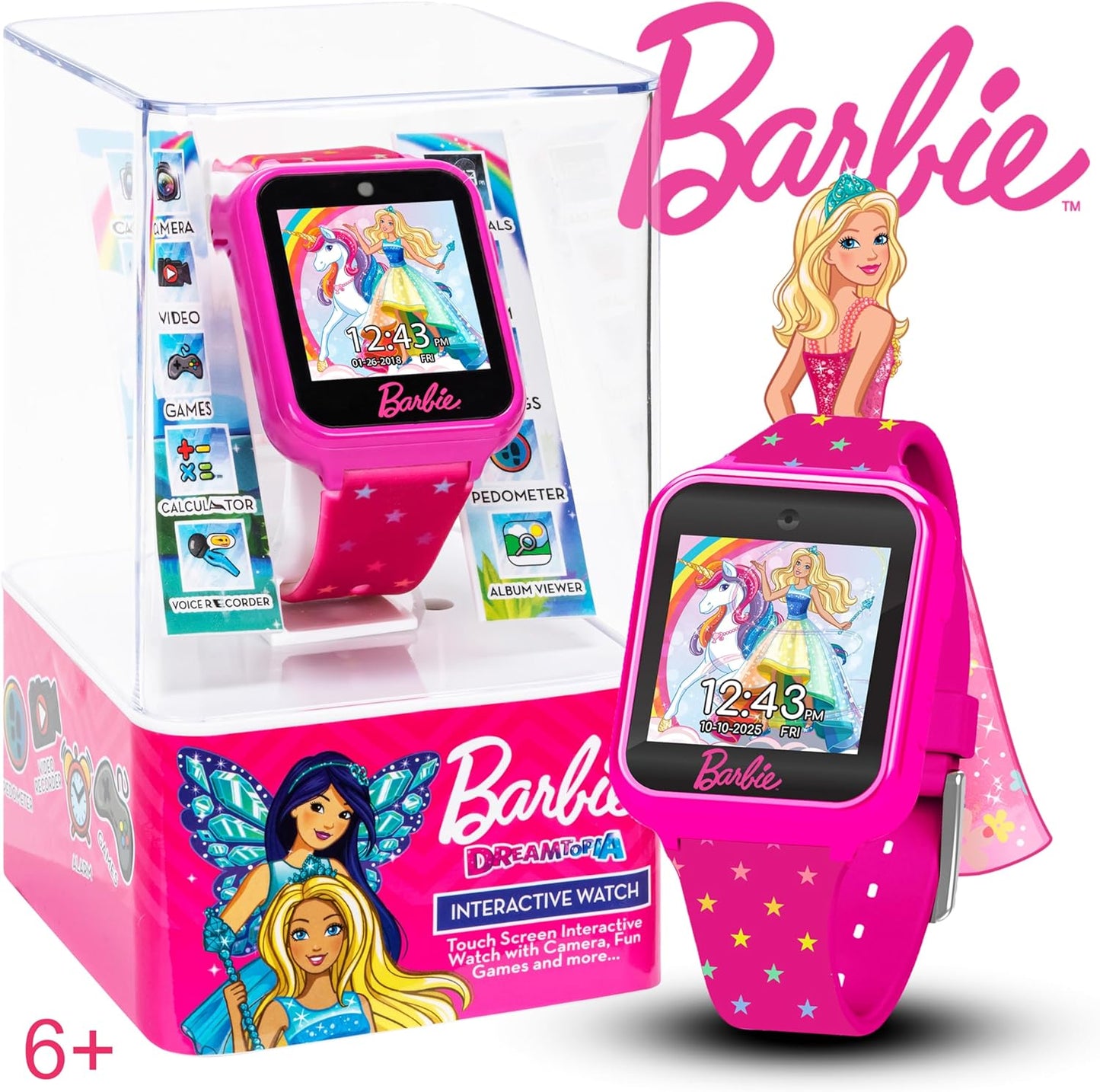 Barbie - Reloj inteligente para niños, pantalla táctil interactiva...