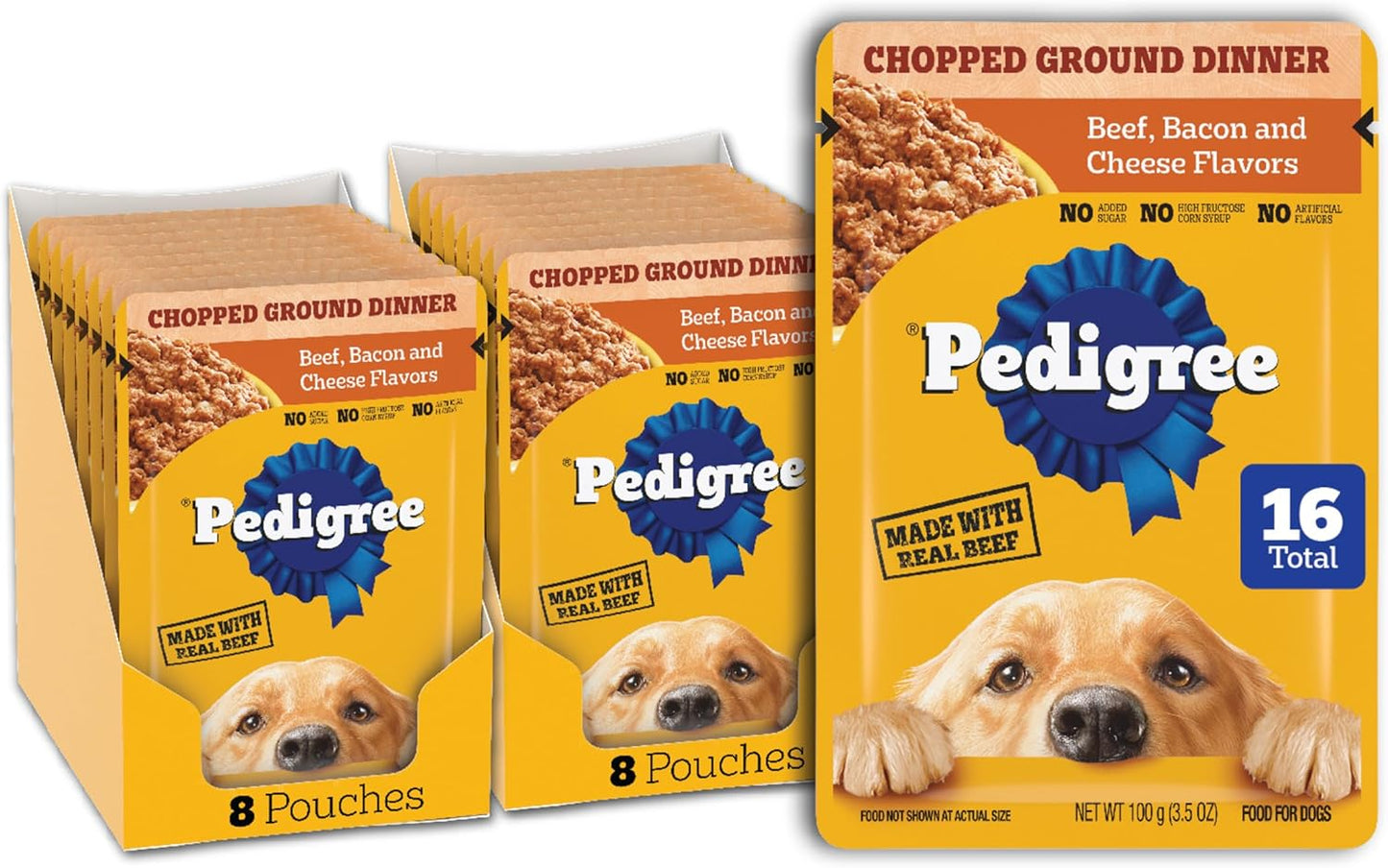 PEDIGREE Chopped Ground Dinner Comida húmeda y suave para perros ad...