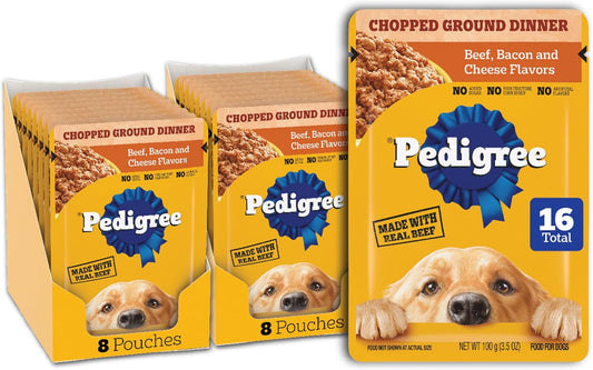 PEDIGREE Chopped Ground Dinner Comida húmeda y suave para perros ad...