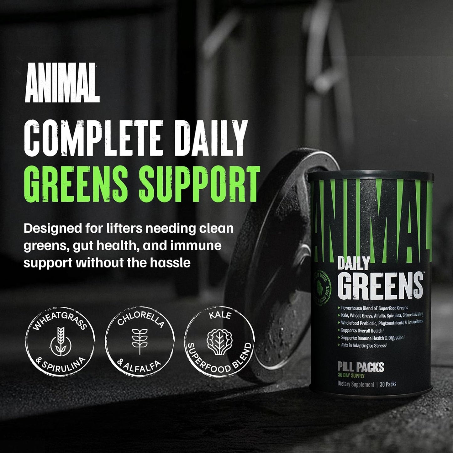 Animal Daily Greens - Paquetes de píldoras \u2013 col rizada, hierb...