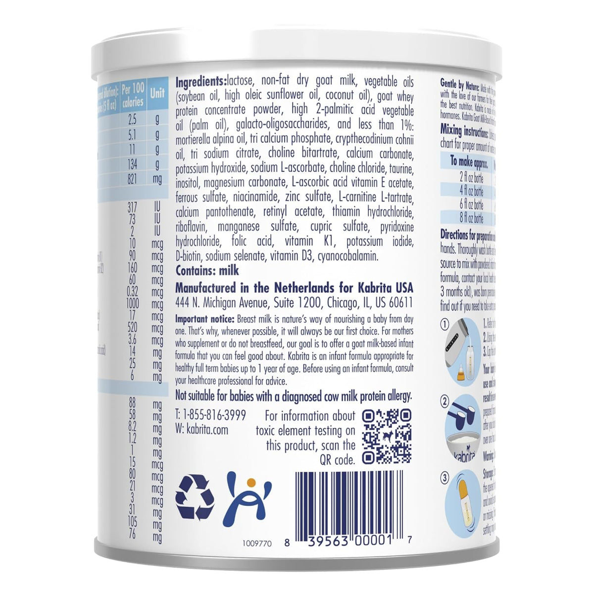 Kabrita Fórmula infantil en polvo a base de leche de cabra con hier...