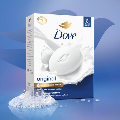 Dove Jabón en barra de belleza original, 8 unidades para una piel s...