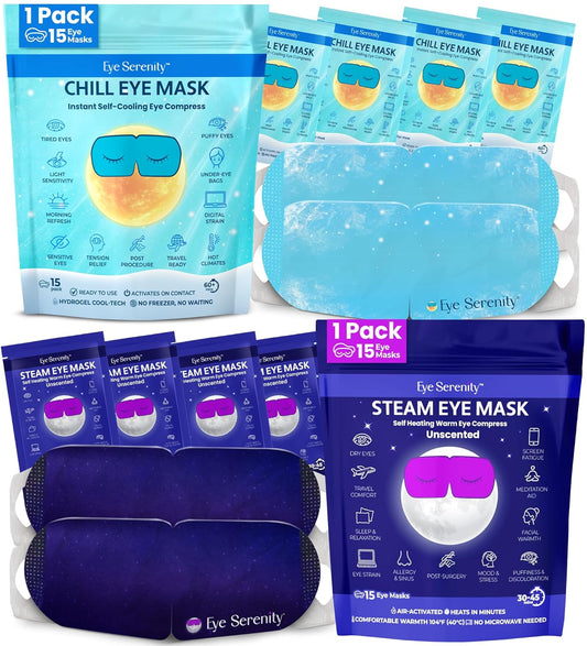 Lure Essentials CHILL - Máscara de ojos y máscara de ojos de vapor...