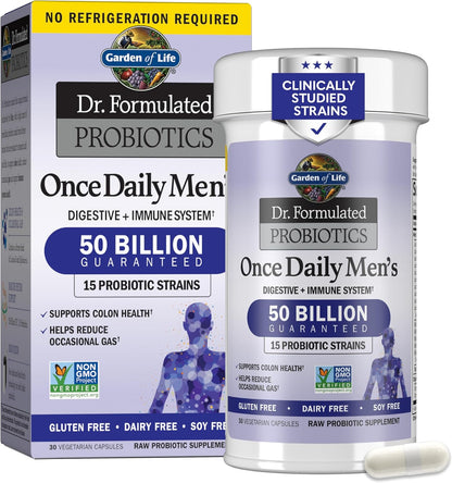 Garden of Life Probióticos para Hombres, formulado por médicos, 50...