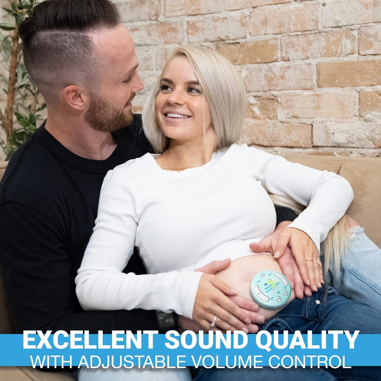 Wusic Audífonos inalámbricos seguros para el vientre – Auriculares Bluetooth para bebé con música materna para la unión, esenciales para el embarazo para madres primerizas, Bluetooth de un solo toque