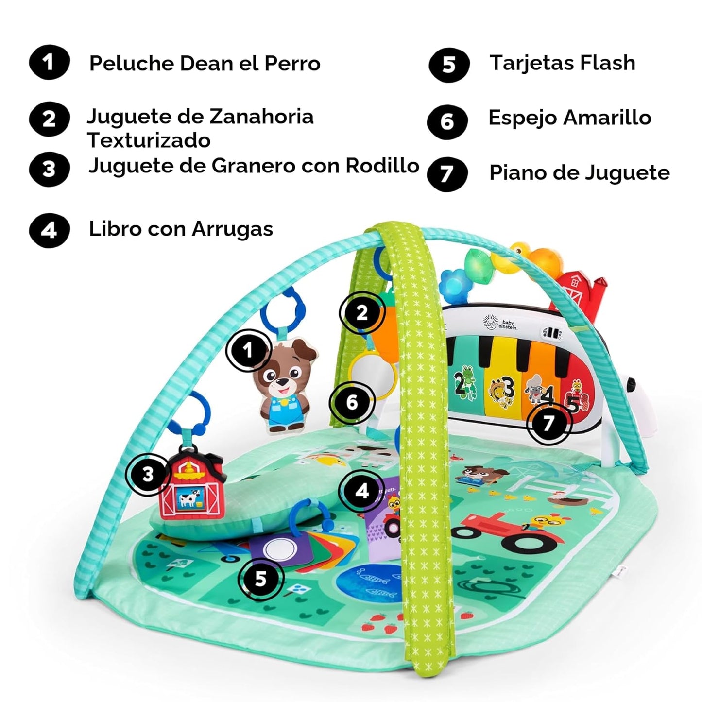 Baby Einstein Farm Explorers 4 en 1 Kickin' Tunes Musical Meadow Mu...