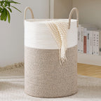 YOUDENOVA - Cesta de cuerda tejida para lavandería, 58L, cesta alta...