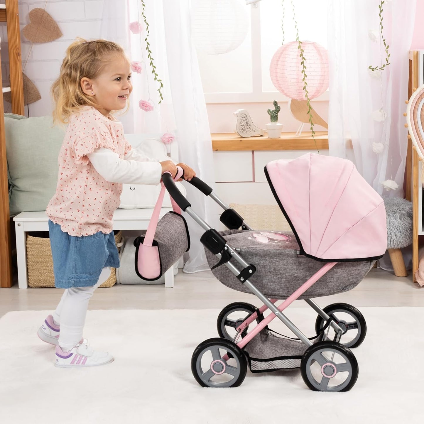 Bayer: Juego de cochecito de muñeca bebé 4 en 1 Conjunto acogedor -...