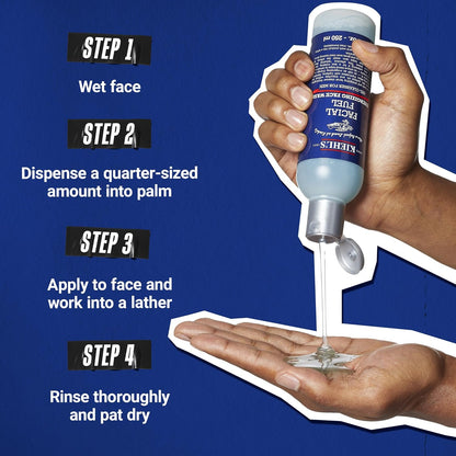 Kiehl's Limpiador facial Facial Fuel, gel refrescante y vigoriz...