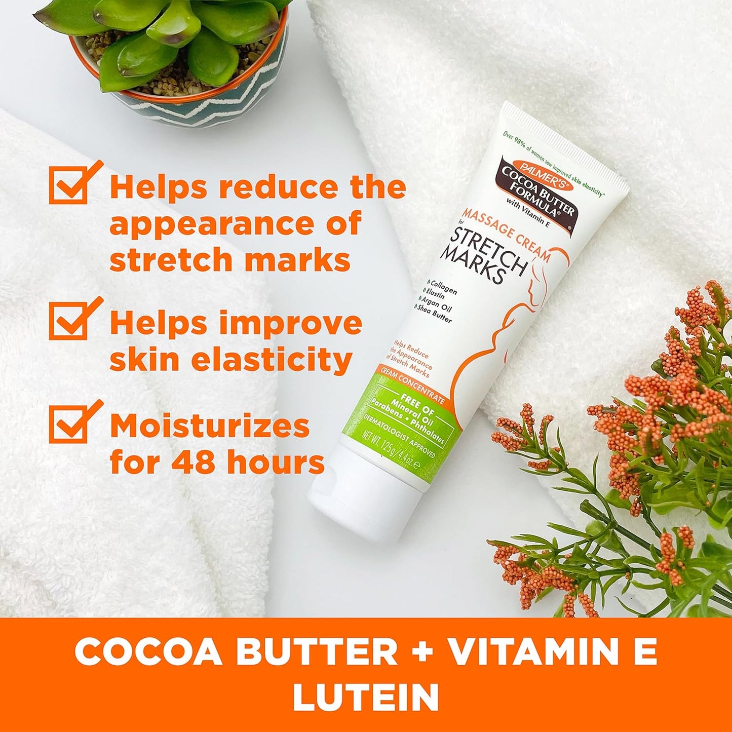 Kit de Cuidado de la Piel Palmer's con Fórmula de Manteca de Cacao para Estrías y Cicatrices, Aprobado por Dermatólogos, Regalo para Mamá, Juego de 4 Piezas de Tamaño Completo