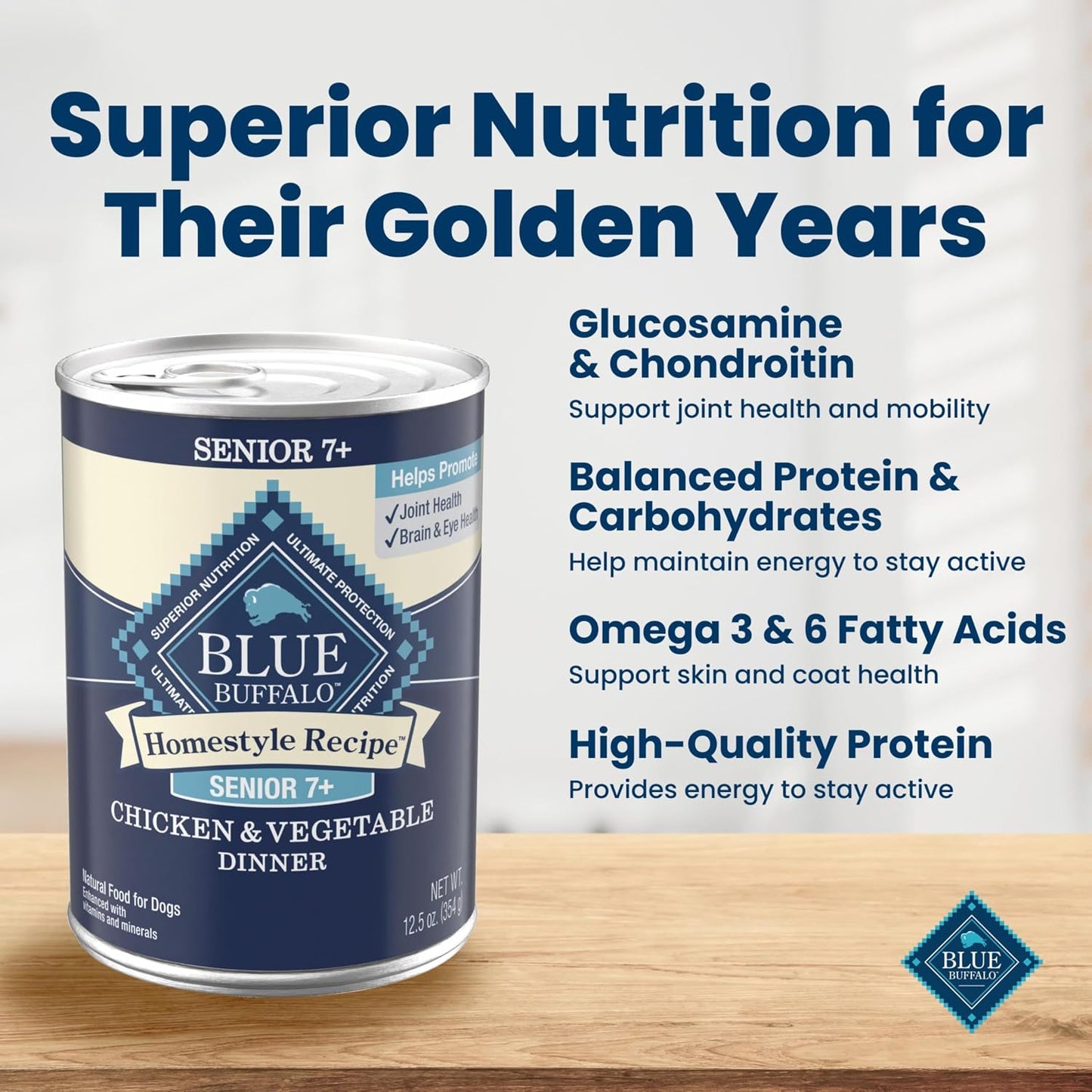 Blue Buffalo Homestyle Recipe - Comida húmeda para perros senior, h...