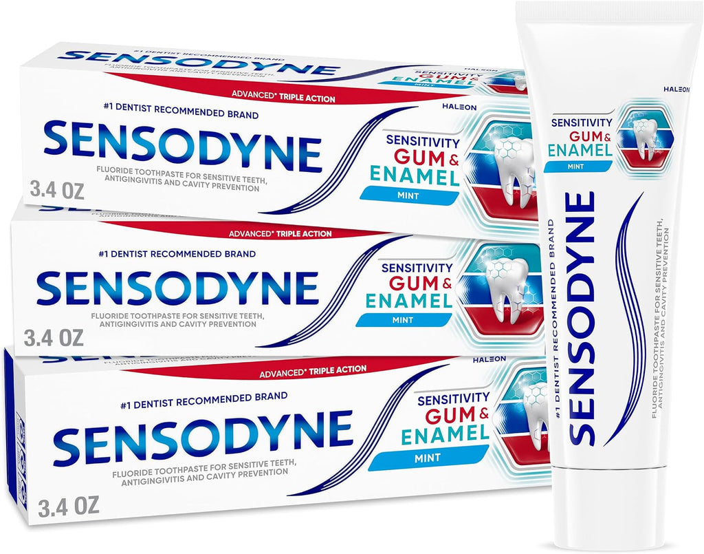 Sensodyne Sensitivity Pasta de dientes de goma y esmalte, 3.4 onzas...