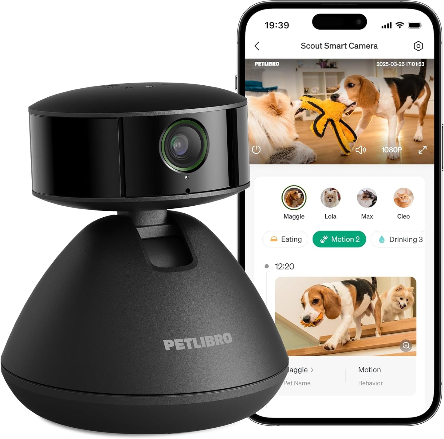 PETLIBRO - Cámara para mascotas AI para interiores con aplicación d...
