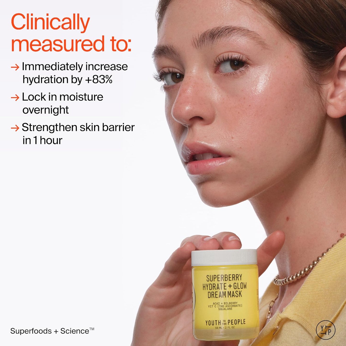 Youth To The People Superberry Hydrate + Glow Dream Mask - Hyaluron...