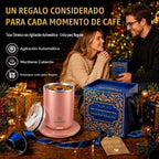 Taza de café con agitación automática, taza calentada de 10 oz con...