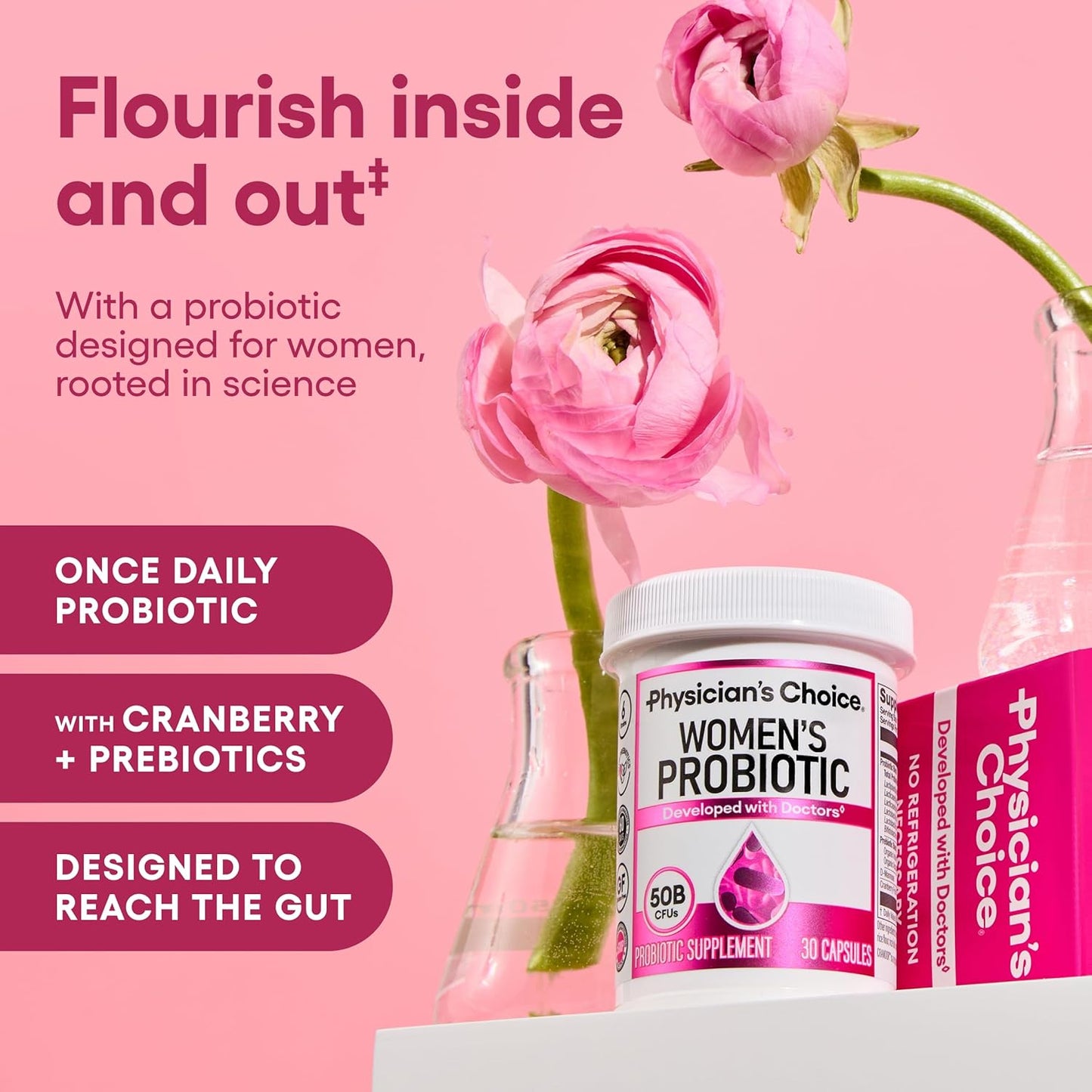 Physician's Choice Probióticos para mujeres - Equilibrio PH, di...