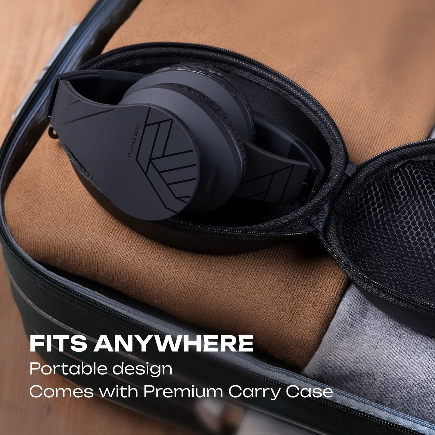 PowerLocus - Audífonos Bluetooth sobre las orejas, auriculares inal...