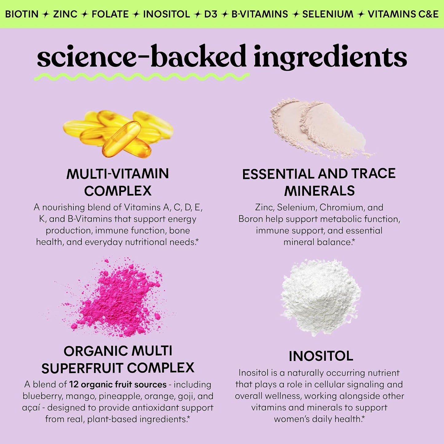 Lemme Gomitas multivitamínicas para mujer, apoyo nutricional diario...