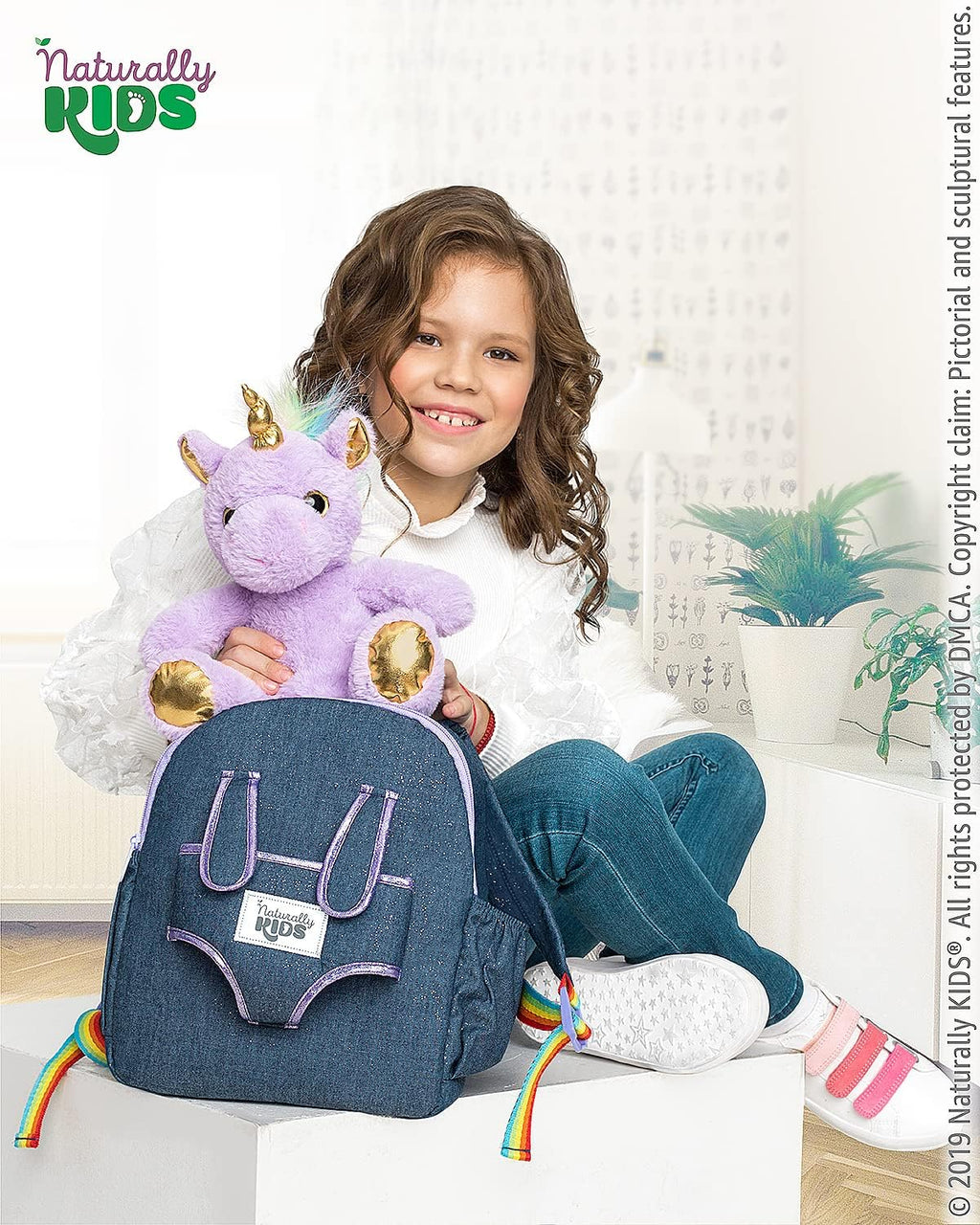 Mochila para niños pequeños Naturally KIDS con. Peluche Unicornio P...