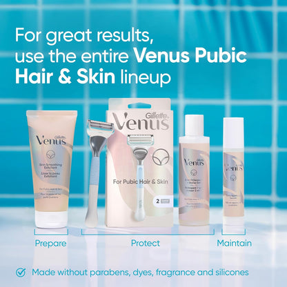 Gillette Venus Juego de afeitado para cabello y piel púbica, maquin...