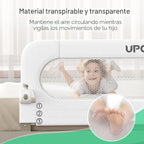 UPGOGO Riel de cama plegable para niños pequeños, blanco, 33 pulgad...