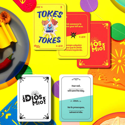 Dios Mio! Juego de fiesta latina - 275 cartas en inglés y español para latinos, mayores de 17 años y 2+ jugadores | 275 cartas en inglés para latinos, mayores de 17 años y 2+ jugadores
