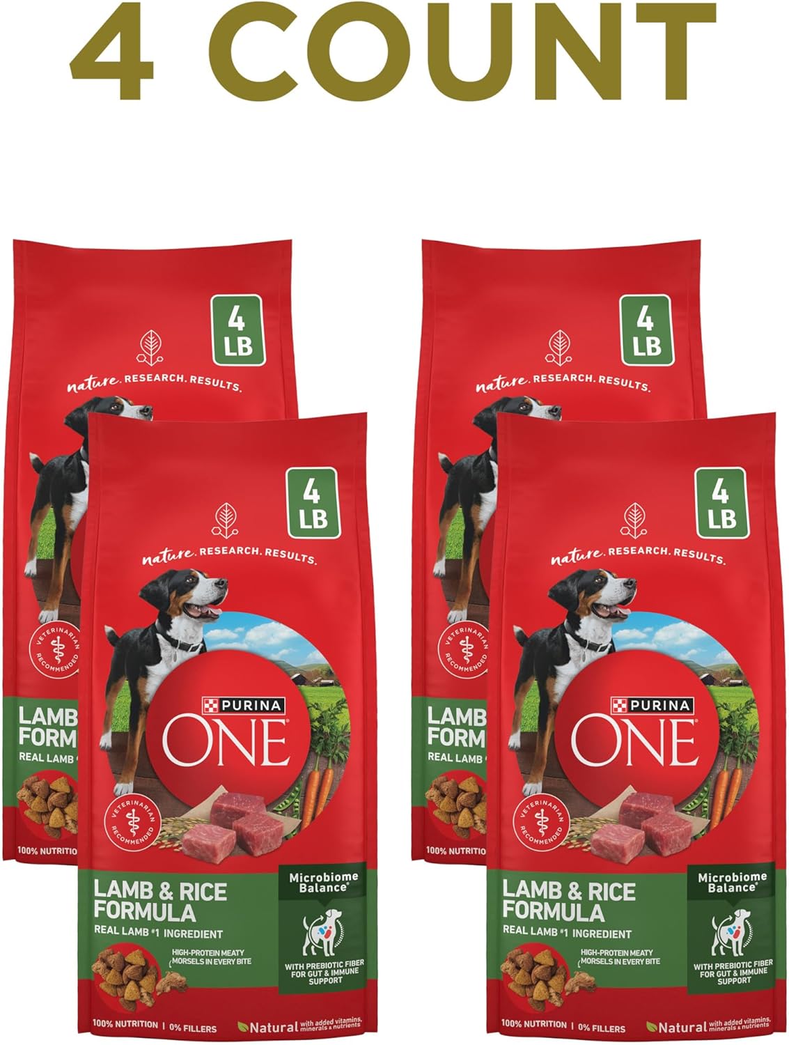 Purina ONE Alimento seco para perros con fórmula de cordero y arroz...