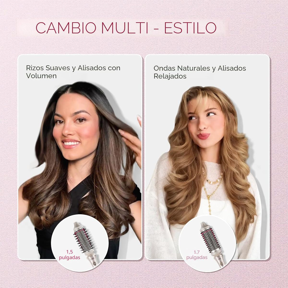 TYMO Cepillo Térmico Rizador - STYLUX 1.5 Pulgadas Voluminizador de...
