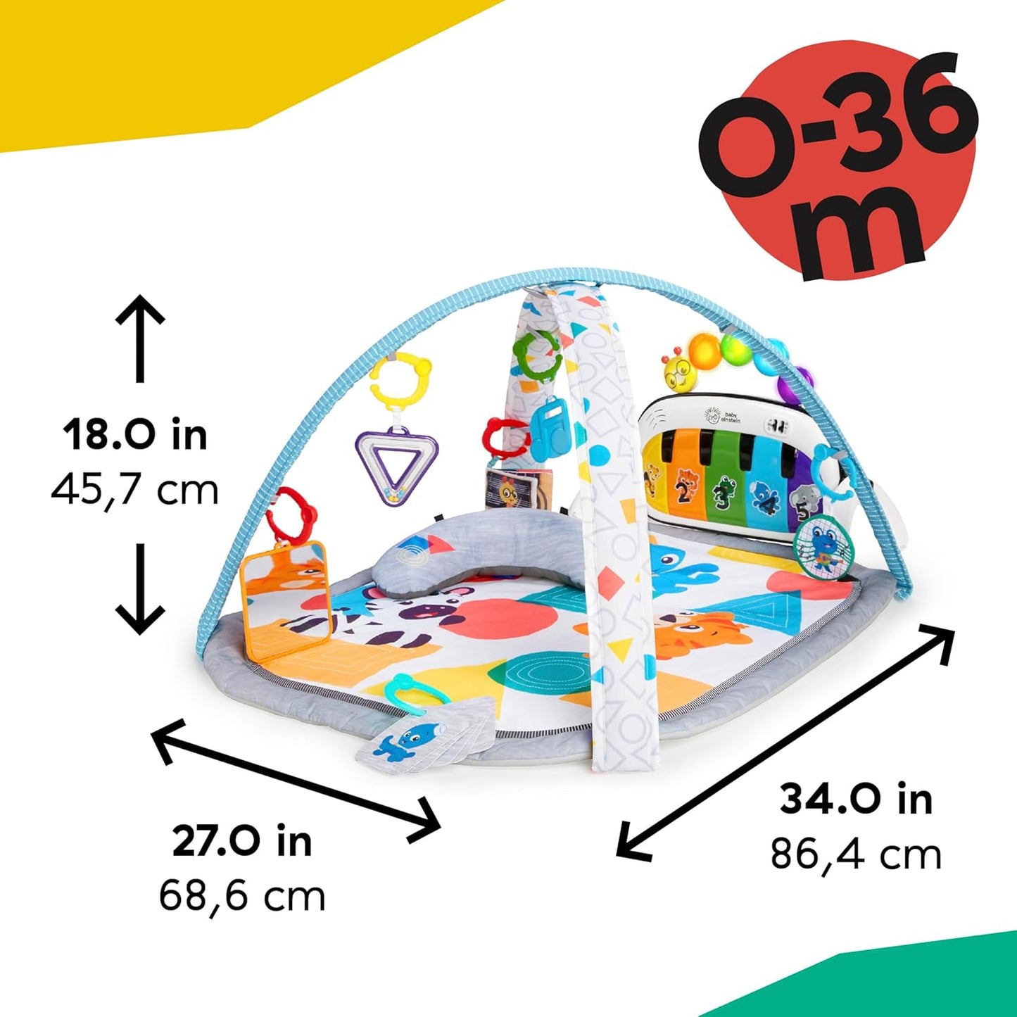 Baby Einstein Gimnasio de Juego y Alfombrilla de Actividad 4 en 1 K...