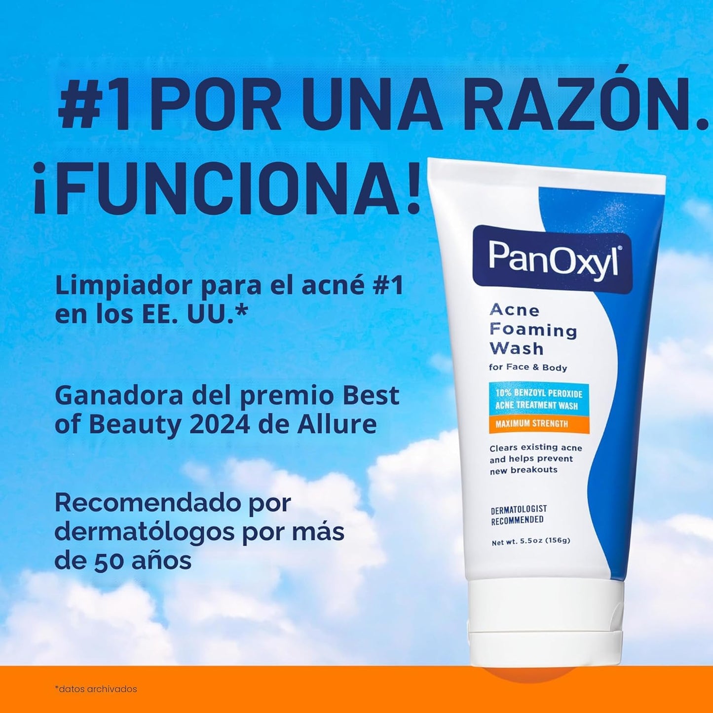 PanOxyl Jabón Espumoso para el Acné con Peróxido de Benzoilo 10% de...