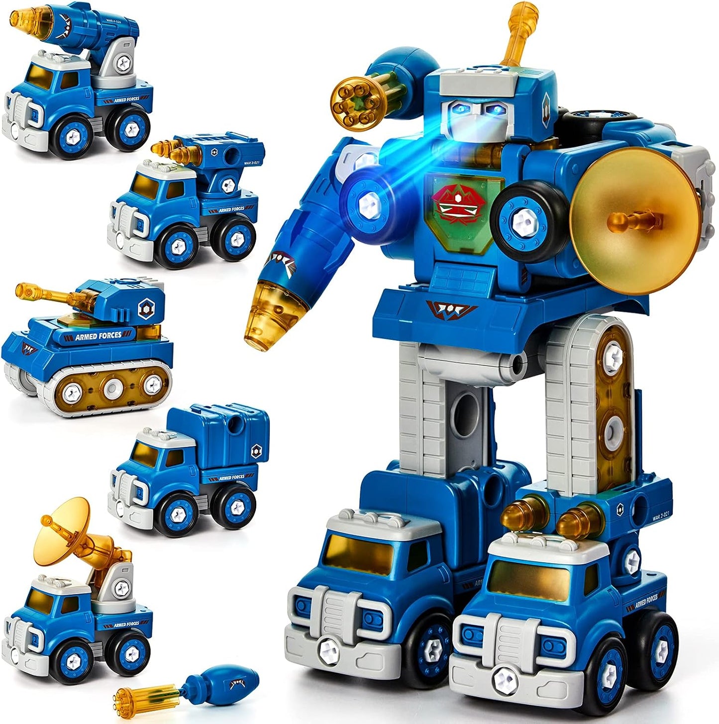 CubicFun - Juguete de robot-vehículo para desmontar, 5 en 1, juguet...